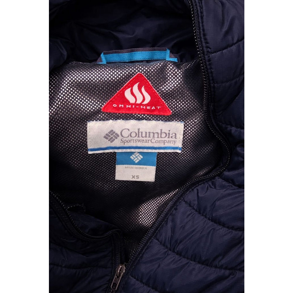 Columbia Boys XS 6/7 Powder Lite Omni-Heat Puffer Jacket Navy Blue - Picture 3 of 4